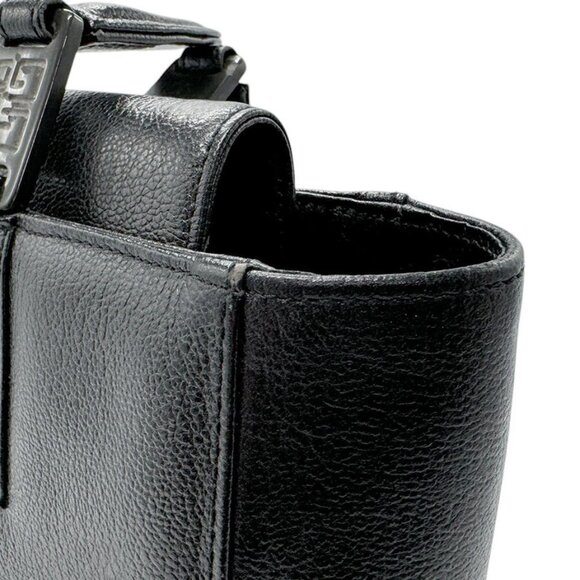 Auth GIVENCHY Handbag Black Leather/Plastic - - Picture 5 of 12